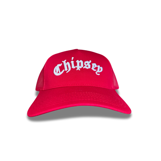 09. MULTI-LOGO TRUCKER | Hazard Red