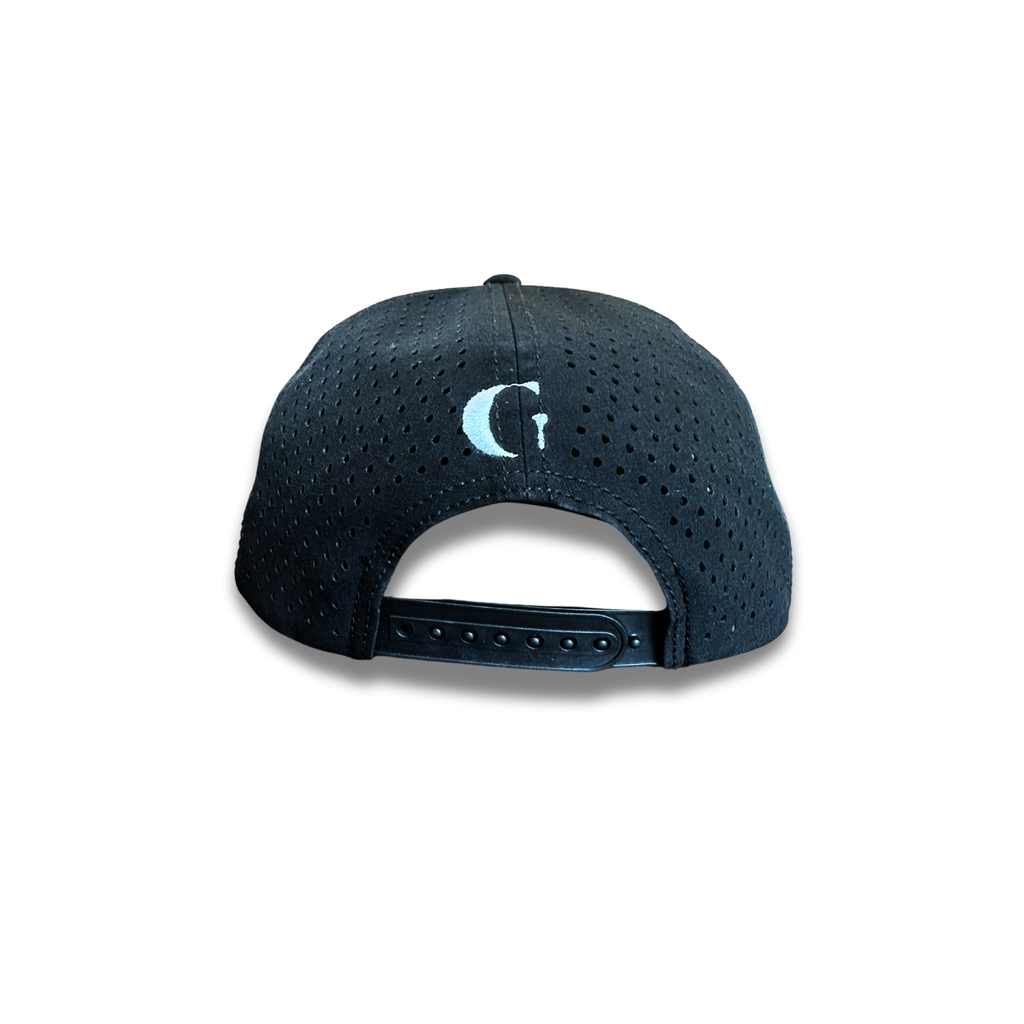 004. WATER REPELLENT 5-PANEL LOGO | Black (Pattern Rope)