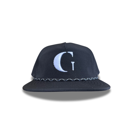 006. WATER REPELLENT 5-PANEL MULTI-LOGO | Black (Pattern Rope)